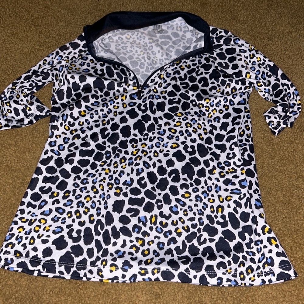 GOLF Leopard print quarter zip